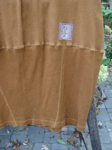 Barclay Patched Thermal Parlor Skirt Floral Copper Size 0, featuring vertical and horizontal stitchery, a rear Barclay patch, and a unique reverse bell shape, displayed from the Fall Collection.