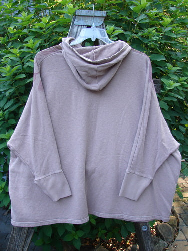 Barclay Cotton Hemp Hooded Folklore Pullover Tiny Floral Mallow OSFA, showcasing cozy cordless hood, ribbed cuffs, dual exterior painted pockets, and a wide flared swing, embodying BlueFishFinder's vintage charm.