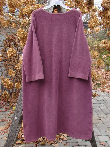 2000 Celtic Moss Hobo Coat Unpainted Murple Size 1: A plush, heavy purple coat with belled sleeves and a deep V neckline. Features metal-like buttons and a Blue Fish signature patch.