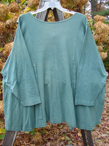 1994 Fallen Leaves Jacket, Nori Green, Size 2, Mid Weight Cotton, A-line shape, Pointed Collar, Blue Fish Buttons, Cord accent