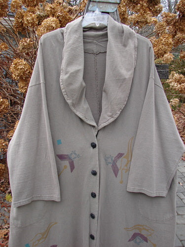 1994 Carriage Coat with oversized collar and vintage buttons, made from reprocessed cotton.