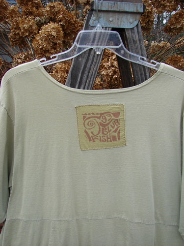 1993 3 Square Dress Trinket Diamond Kelp OSFA featuring a rounded neckline, sectional panels, slight empire waist seam, and a prominent rear Blue Fish patch.