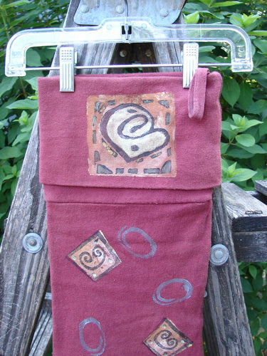 1995 Reprocessed Holiday Stocking Festive Hollyberry OSFA with striking blue fish holiday paint and a bright signature patch, showcasing a sweet hang tab and festive theme paint for vintage collectors.