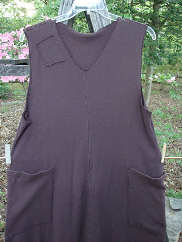 Barclay Thermal Patched 2 Pocket Jumper Unpainted Murple Altered Size 1: Lightweight cotton thermal with unique dippy full wrap drop side pockets, curly edgings, and slightly shallow V neckline, showcasing a slim, creative style.