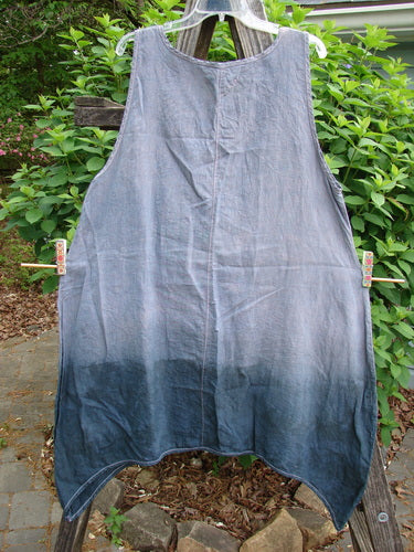 Barclay Linen Contrast Stitch Pocket Pinafore Unpainted Lilac Grey Size 0 features a scoop neckline, A-line shape, exterior drop pockets, and contrasting stitchery, highlighting medium-weight linen's unique texture.