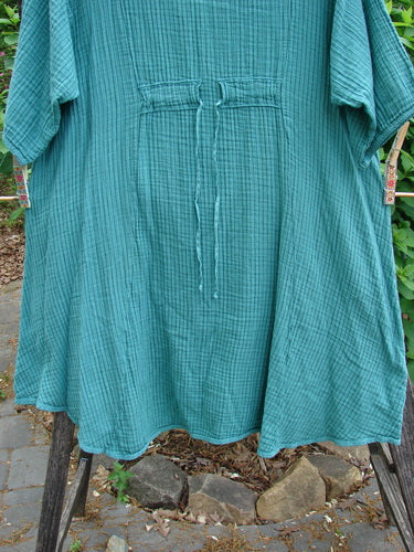 Barclay Gauze Key Pocket Everyday Dress in Unpainted Spearmint Stripe Size 0 featuring a keyhole neckline, A-line shape, triangular drop pockets, and drawcord back, made of soft cotton gauze.