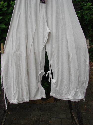 Barclay NWT Crop Billow Pant Unpainted Jasmine Dew Size 0, showcased outdoors. The pants, embodying Blue Fish Clothing's signature vintage style, feature a loose, flowing silhouette, highlighting creative freedom and individuality.