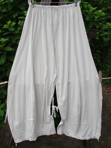 Barclay NWT Crop Billow Pant Unpainted Jasmine Dew Size 0 hanging outdoors, exhibiting their elegant, loose fit and unique texture. Perfect for expressing individuality, aligning with Bluefishfinder.com's vintage ethos.