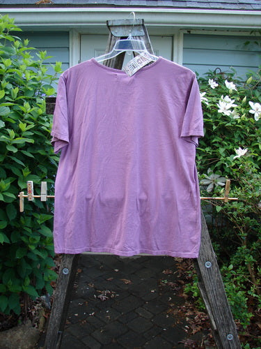 Barclay NWT Short Sleeved Berna Tee Libris Pink Orchid Size 0 features a boxy shape with rounded neckline, drop shoulders, and wide sleeves, embodying BlueFishFinder's vintage-inspired, creative style.