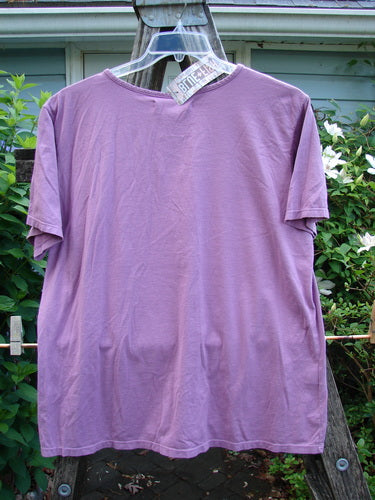 Barclay NWT Short Sleeved Berna Tee Libris Pink Orchid Size 0 features a rounded neckline, drop shoulders, wide sleeves, and a generous boxy shape, exemplifying BlueFishFinder's vintage-inspired creative freedom.