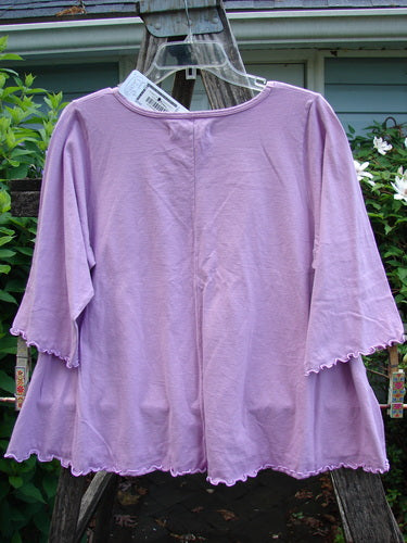Barclay NWT Three Quarter Sleeved Cafe Corto Tee BF Home Gelato Size 0, featuring a mid-weight organic cotton fabric with a rolled neckline, curly edgings, and an A-line shape, ideal for spring.