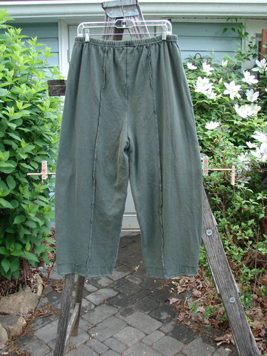 Barclay NWT Rib Single Pocket Exterior Stitch Work Pant Unpainted Army Size 0, featuring a full elastic waist, wider legs, single top pocket, and detailed vertical stitchery, embodying BlueFishFinder's unique vintage style.