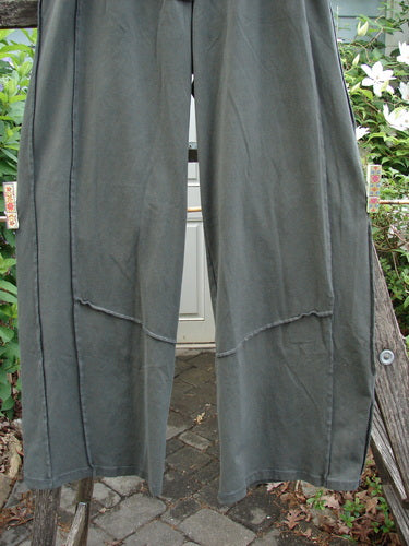 Barclay NWT Organic Cotton Lycra Playground Pant in Unpainted Grey Boreal, featuring a thicker elastic waist, longer slimmer legs, vertical and horizontal stitchery, pocketless design, and additional drop waistband.