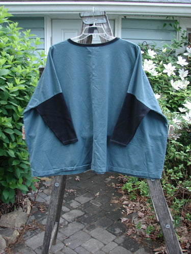 Barclay Cotton Lycra Rib Sleeved Treesoul Pullover Metallic Orchid Forest OSFA, featuring a boxy shape, seamless front and back, contrasting rib sleeves, and a metallic bamboo and orchid design on a wide, slightly cropped length.