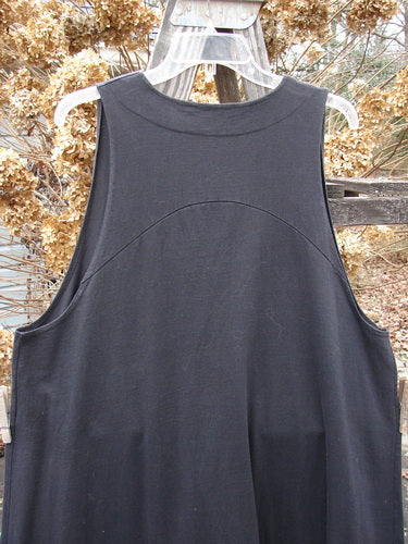 1996 State Fair Vest Tri Moon Storm Size 1 displayed on a swing hanger, showcasing its oversized button, double-paneled hemline, and wide A-line shape with a unique triple moon theme.