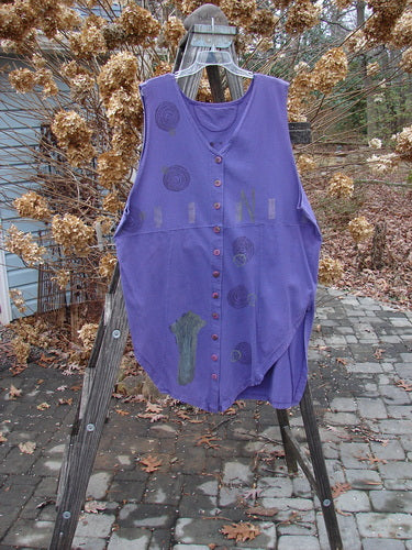 1994 Cricket Vest with Veggie Garden Theme, Blueberry, Size 2