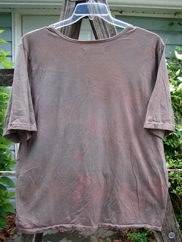 Barclay Fiona Straight Tee Metallic Moon Mottled Latte Size 1, featuring a rounded neckline, wide sleeves, and a generous straight shape, embodies the unique vintage style of Blue Fish Clothing.