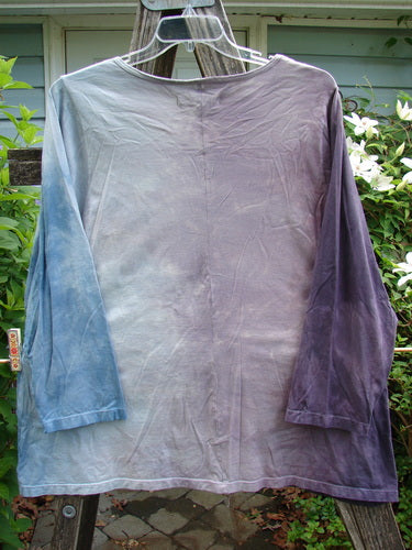 Barclay Long Sleeved A Lined Tee in Vincent Van Gogh Mottled Lavenders, featuring a rounded neckline, almost full-length sleeves, and an A-line shape with an inspiring quote, ideal for expressing individuality.