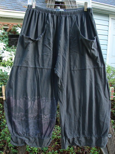 Barclay Flutter Bottom Crop Cargo Pant Tri Floral Raven Size 0, featuring a unique flutter hem, full elastic waist, and dual front cargo pockets, reflecting Bluefishfinder.com's vintage artisan style.
