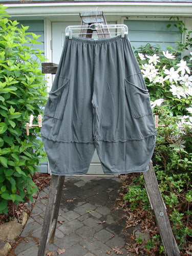 Barclay Crop 2 Pocket Barrel Pant Unpainted Deep Gray Size 0, featuring reverse-stitched panels, wide tapered legs, double exterior pockets, and a unique barrel silhouette, ideal for versatile styling.