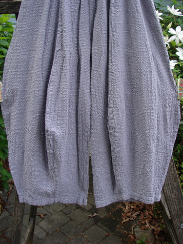 Barclay Pucker 4 Square Pant Unpainted Lavender Size 0 features a unique 3D diamond cut from knee down, exterior front pockets, and a thick elastic waistband, reflecting Bluefishfinder's vintage, creative style.