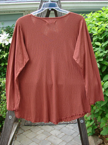 Barclay NWT Textured Round Bottom Top Fan Fair Henna Size 1 | Bluefishfinder.com