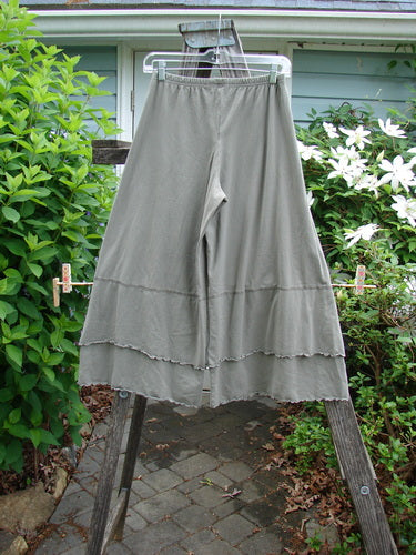 Barclay Cotton Lycra Crop Wide 2 Petal Pantaloon in Unpainted Pebble, featuring a full elastic waistline, elongating shape, and double curly-edged wide petal panel, ideal for spring or summer.