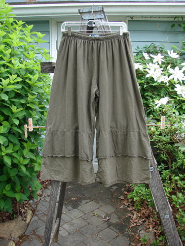 Barclay Crop 2 Petal Batiste Flutter Pantaloon in Unpainted Glazed Tile, showcasing a full elastic waistline, crop length, and dual batiste flutter hem, ideal for spring or summer wear.