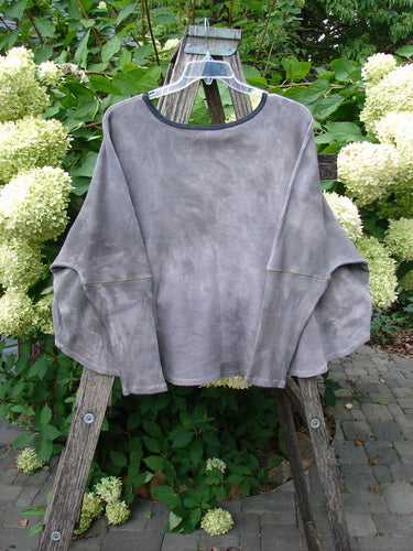 Barclay NWT Thermal Crop Top Belief Magic Mottled Spirit OSFA displayed on a hanger over a stepladder, featuring a scooped neckline, A-line flair, crop length, and waffle texture.