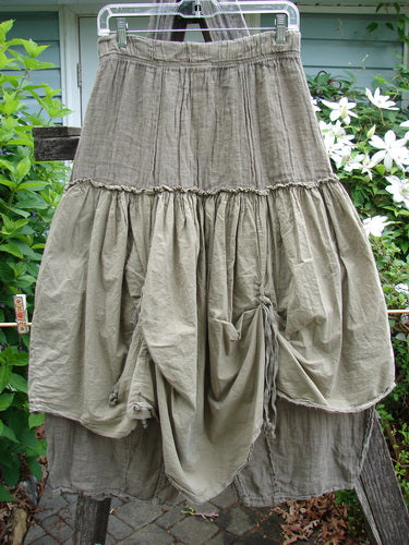Barclay Linen Batiste Fusion Pant Skirt Unpainted Wheat Size 0 features a layered design with elastic waist, dual ties, slightly cropped underpants with tapered lowers, embodying Bluefishfinder.com's vintage, expressive style.