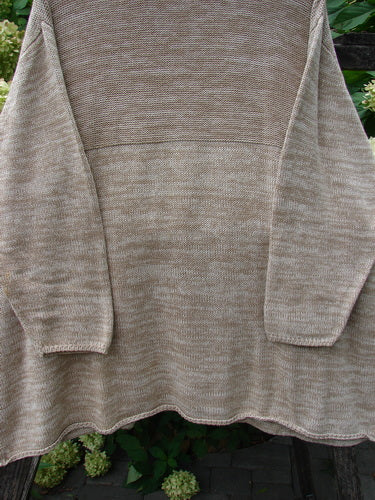 Barclay Jennifer's Rollneck Sweater Marled Aspen OSFA showcases a hand-knit look in beige–taupe yarn, featuring a loose fit, A-line shape, and textured knits, perfect for transitional seasons.