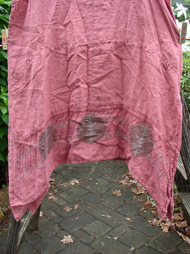 Barclay Linen Quad Pocket Vented Pinafore Twig Russet Size 2: Features a unique neckline, curvy seams, quad drop pockets, and vented A-line hem, embodying Bluefishfinder.com's creative vintage style.