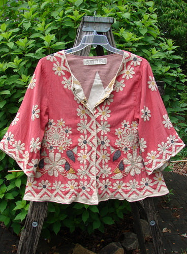 Magnolia Pearl Applique Axel Jacket You are Magical Daisy Bastille OSFA, featuring intricate embroidery on a medium-weight European cotton fabric, with a relaxed fit, capturing Bluefishfinder.com's vintage-inspired style.