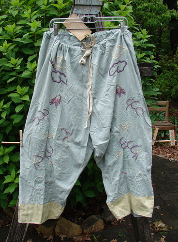 Magnolia Pearl NWT Cotton Satin Embroidered Alyce Dragon Pant Big Sky OSFA features intricate embroidery on light-weight cotton satin, offering a relaxed yet stylish fit, reflecting Bluefishfinder.com's unique vintage aesthetic.