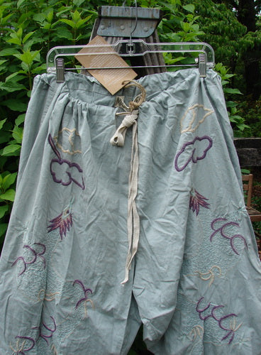 Magnolia Pearl NWT Cotton Satin Embroidered Alyce Dragon Pant Big Sky OSFA, featuring intricate embroidery and a relaxed fit, epitomizes Bluefishfinder.com's commitment to unique, expressive vintage fashion.