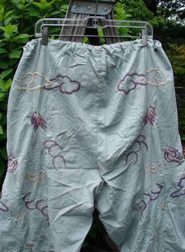 Magnolia Pearl NWT Cotton Satin Embroidered Alyce Dragon Pant Big Sky OSFA, featuring intricate embroidery on lightweight cotton satin fabric with relaxed fit and unique styling, echoing BlueFishFinder's vintage-inspired ethos.