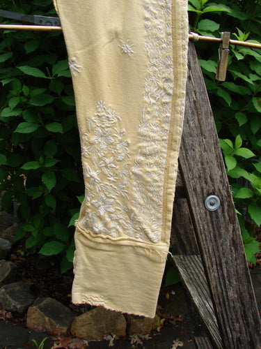 Magnolia Pearl Embroidered Heavy Cotton Whistlestop Underjohn Canary OSFA, crafted from European cotton fleece, showcases intricate embroidery on a durable fabric, reflecting Bluefishfinder.com's vintage and creative style.
