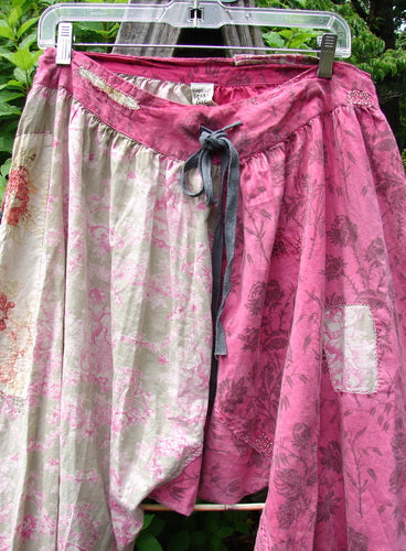 Magnolia Pearl European Cotton Patched Kiki Bloomer Betsy J. OSFA with mixed side buttons, flattened drawstring waist, billowy hips, and sweet bottom cuffs, showcasing a unique fusion of vintage-inspired design and comfort.