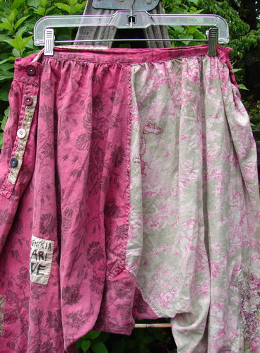 Magnolia Pearl European Cotton Patched Kiki Bloomer Betsy J. OSFA features a flowy design with mixed side buttons, a flattened drawstring waist, billowy hips, and sweet bottom cuffs, ideal for creative expression.