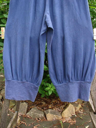 Barclay Thermal Banded Bottom Pant Unpainted Royal Blue Size 1 features a thick elastic waist, wide hips, gathered banded lowers, deep side pockets, and a cropped length, embodying Bluefishfinder.com's vintage style.