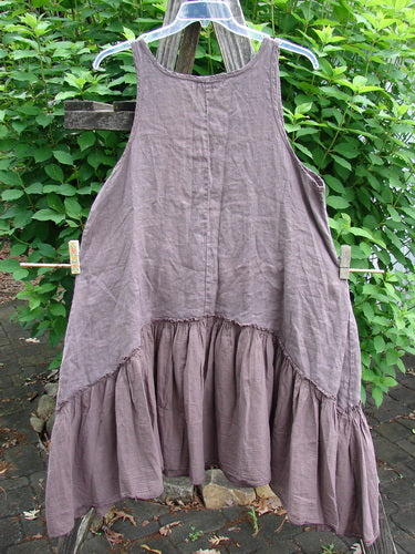 Barclay Linen Batiste Summer Frock Jumper Floral Grid Rosewood Size 0 features a gauze bodice, batiste flounce, oval neckline, and deep pockets, embodying BlueFishFinder's vintage, creative style.