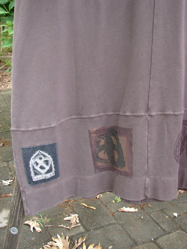 2000 Interlock Glassgow Coat Dress Continuous Celtic Peat Size 0 features oversized buttons, a painted bottom panel, and a swingy hem, embodying vintage flair from Bluefishfinder.com.