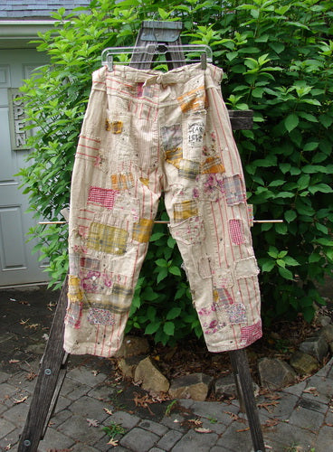 Magnolia Pearl NWT European Cotton Patchwork Miner Jean Encore OSFA showcases heavy-weight cotton with adjustable features, contrasting patches, and distressed details, reflecting Bluefishfinder.com's commitment to unique, expressive vintage fashion.