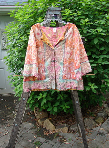 Magnolia Pearl Embroidered Axel Jacket Festive Floral Sunset OSFA, crafted from medium-weight European cotton with intricate embroidery, offering a relaxed fit perfect for expressing individual style.