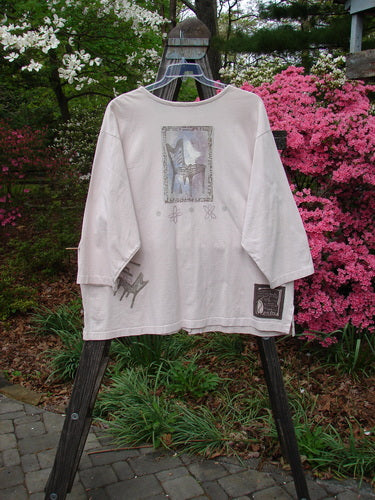 1995 Stargazer Jacket Chair Row Atom China OSFA displayed on a hanger, showcasing its painted oversized breast pocket, rolled neckline, drop shoulders, and original paper buttons.