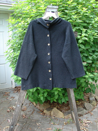 Barclay Crepe Mock Collar Jacket Unpainted Black Size 0, featuring a mock neckline, long wide sleeves, and drop shoulders, crafted from textured stretch crepe fabric, reflecting Bluefishfinder.com's unique vintage style.