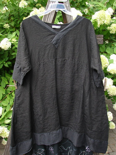 Barclay Linen Crossover Two Tier Dress Floral Black Size 2 | Bluefishfinder.com