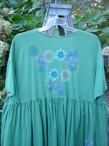 Barclay Tree Top Cardigan Dress Floral Blossom Spearmint Size 3, features a flowing silhouette with floral details, vintage buttons, and a gathered waist, embodying BlueFishFinder's unique, expressive style.