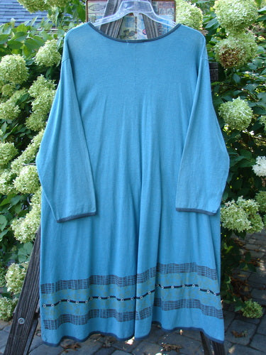 Barclay Cotton Hemp Contrast Tie Pocket Jacket Seahorse Watercolor Size 2 on hanger, featuring a rounded neckline, full button front, and seahorse-themed painted pockets with a wide, varying hemline.