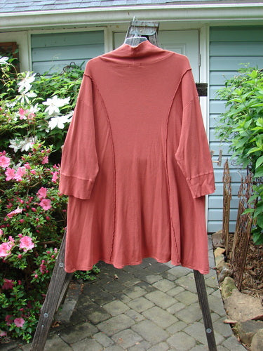 Barclay Thermal Quad Drop Pocket Tunic Dress Unpainted Brick Size 2 displayed on a hanger, showcasing its double-layered turtleneck, widening hem, and four drop pockets, perfect for versatile, flattering winter wear.